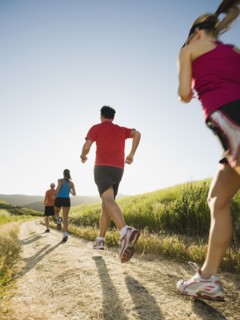 Trail running.