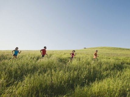 Trail running.