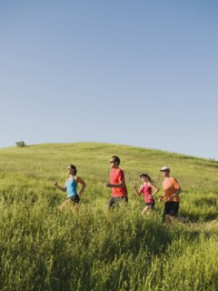 Trail running.