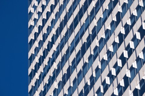Exterior of high-rise building.