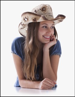 Happy cowgirl. Photo : Mike Kemp