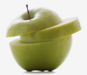 Sliced apple. Photo : Mike Kemp
