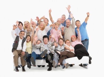 A group of happy people. Photo : momentimages