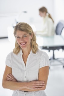 Confident businesswoman.
