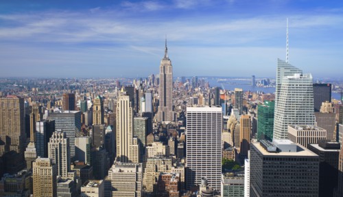 New York City skyline.