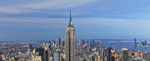 New York City skyline.