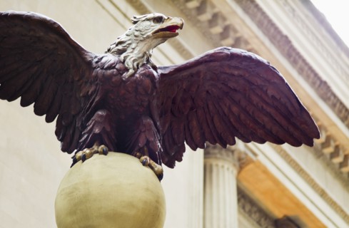 Eagle statue at Grand Central Station.