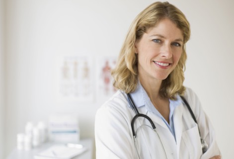Female doctor in her office.