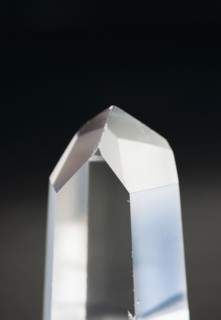 A pure quartz crystal.