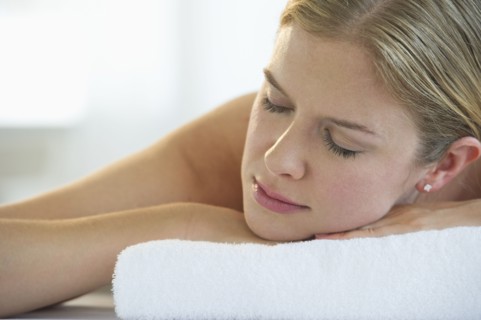 Woman at the spa.