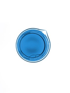 Can of blue paint. Photo : David Arky