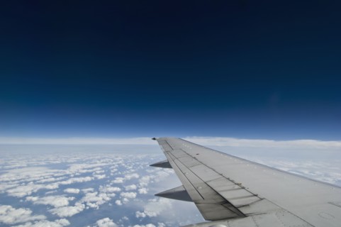 Wing on airplane. Photo : Antonio M. Rosario