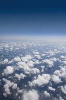 View of clouds from airplane. Photo : Antonio M. Rosario