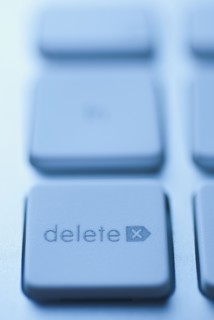 Delete key on keyboard. Photo : Antonio M. Rosario