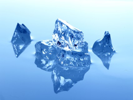 Ice cubes. Photo. David Arky