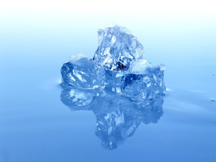 Ice cubes. Photo. David Arky