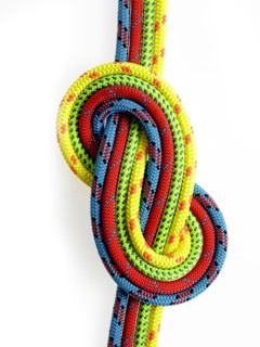 Ropes looped together. Photo : David Arky