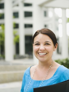 Smiling businesswoman.