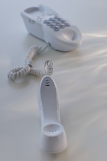Corded telephone. Photo : Daniel Grill