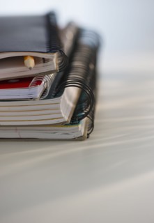 School books. Photo : Daniel Grill