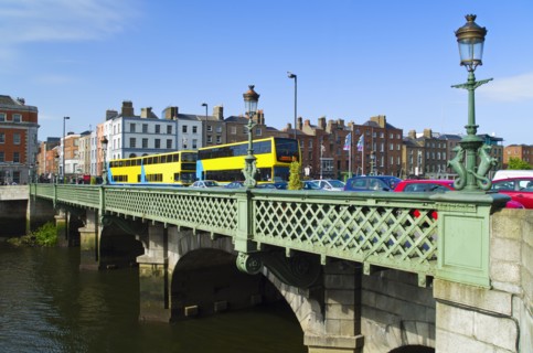 Grattan bridge over the river liffey.