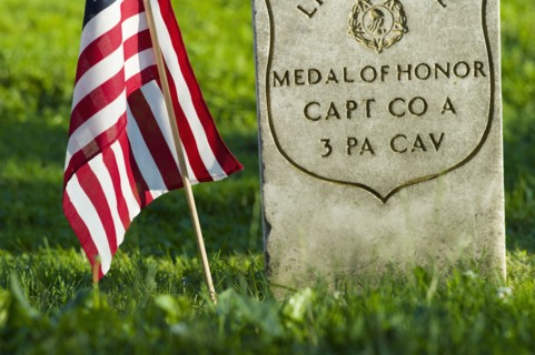 Tombstone at Gettysburg National Military Park.