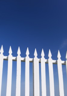 White picket fence.