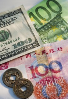 Chinese American and European money.