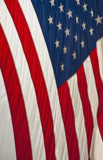 American flag.