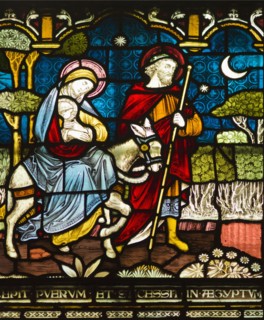 Stained glass window in Christ Church Cathedral.