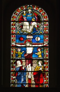 Stained glass window in Christ Church Cathedral.