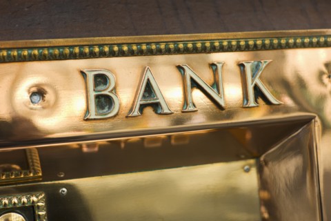 Bank sign.