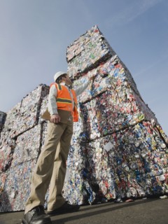 Manager at recycling plant.