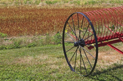 Plow in farmer's field. Photo. fotog