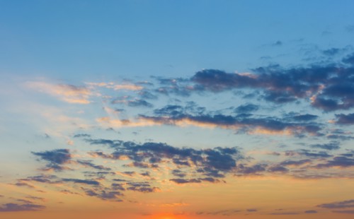 Sunset and clouds.