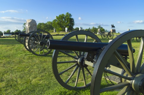 Cannons on cemetery ridge.