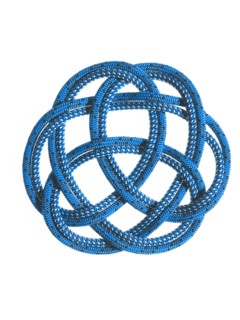 Blue rope looped together. Photo : David Arky