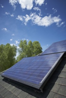 Solar panels on roof. Photo. Shawn O'Connor