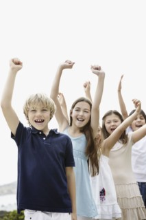 Group of happy children. Photo : momentimages
