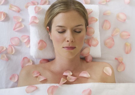 Woman at the spa.