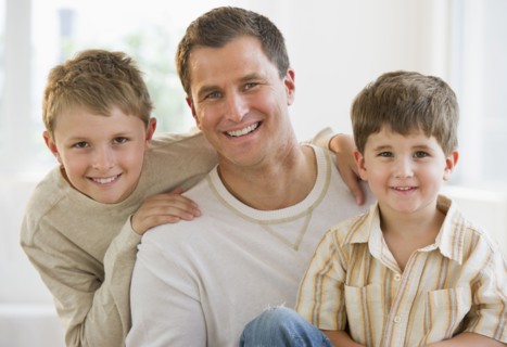 Father and his two sons.