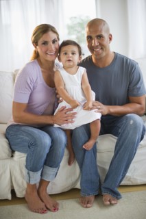Young family with small girl (12-18 months).