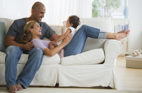 Young family with small girl (12-18 months).