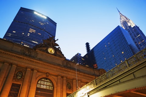 USA, New York State, New York City, Grand Central Station, Met Life building and Chrysler building