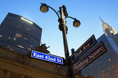 USA, New York State, New York City, Grand Central Station, Met Life building and Chrysler building