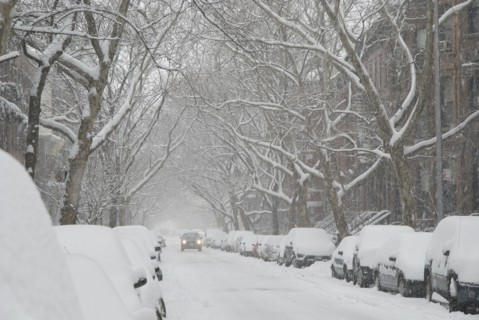 Street in snow. Photo : Antonio M. Rosario