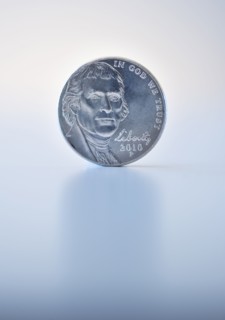 US quarter coin.