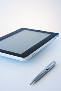 Digital tablet and pen.