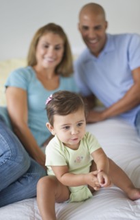 Young family with small girl (12-18 months).