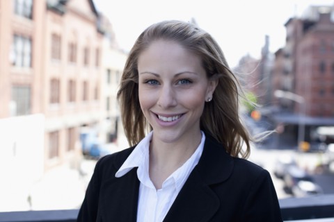 Portrait of businesswoman outdoors. Photo : Johannes Kroemer